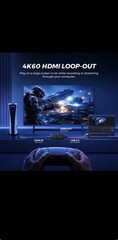 4K HDMI Capture Card, USB 3.0 Video Capture Card for Streaming, Recording in 108