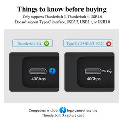 Acasis 40Gbps 4 HDMI Video Capture Card for Mac/Windows