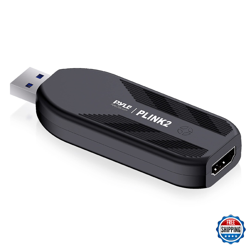 PyleUsa HDMI Capture Card – Camera Link 4K USB3.1 GEN1 HDMI-to-USB Audio-Video R
