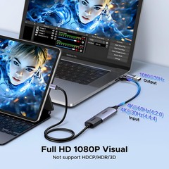 UGREEN Full HD 1080P Capture Card 4K HDMI to USB 2.0 HDMI Video Capture Card …