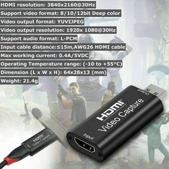 1 HDMI to USB Video Capture Card 1080P Recorder Phone Game Video Live Streaming