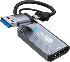 Video Capture Card, 4K HDMI to USB/USB C 3.0 Capture Card, 1080P 60FPS Video …