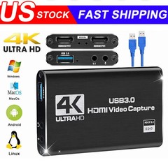 4K Capture Card Audio Video USB 3.0 HDMI Video Capture Device Full HD Recording