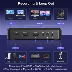 Zeroffi 4K Capture Card for Streaming, USB 3.1 Video Capture Device for Strea…