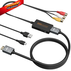 LA NREUCETS RCA to HDMI Converter, Composite AV Converter Black