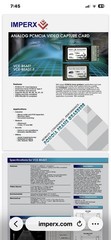 ImperX Video Capture Essentials PC Card CardBus S-Video VCE-B5A01