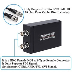 Anber-Tech SDI to HDMI Converter, Audio De-embedder Support Black