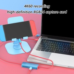 4K60Hz Video Capture Device Low Latency Transmission ABS Aluminum Portable