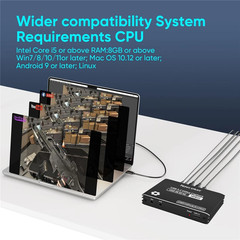 4K 60Hz HDMI USB 3.2 Capture Bypass HDCP USB C Video Card 1080P 240FPS Video Gra