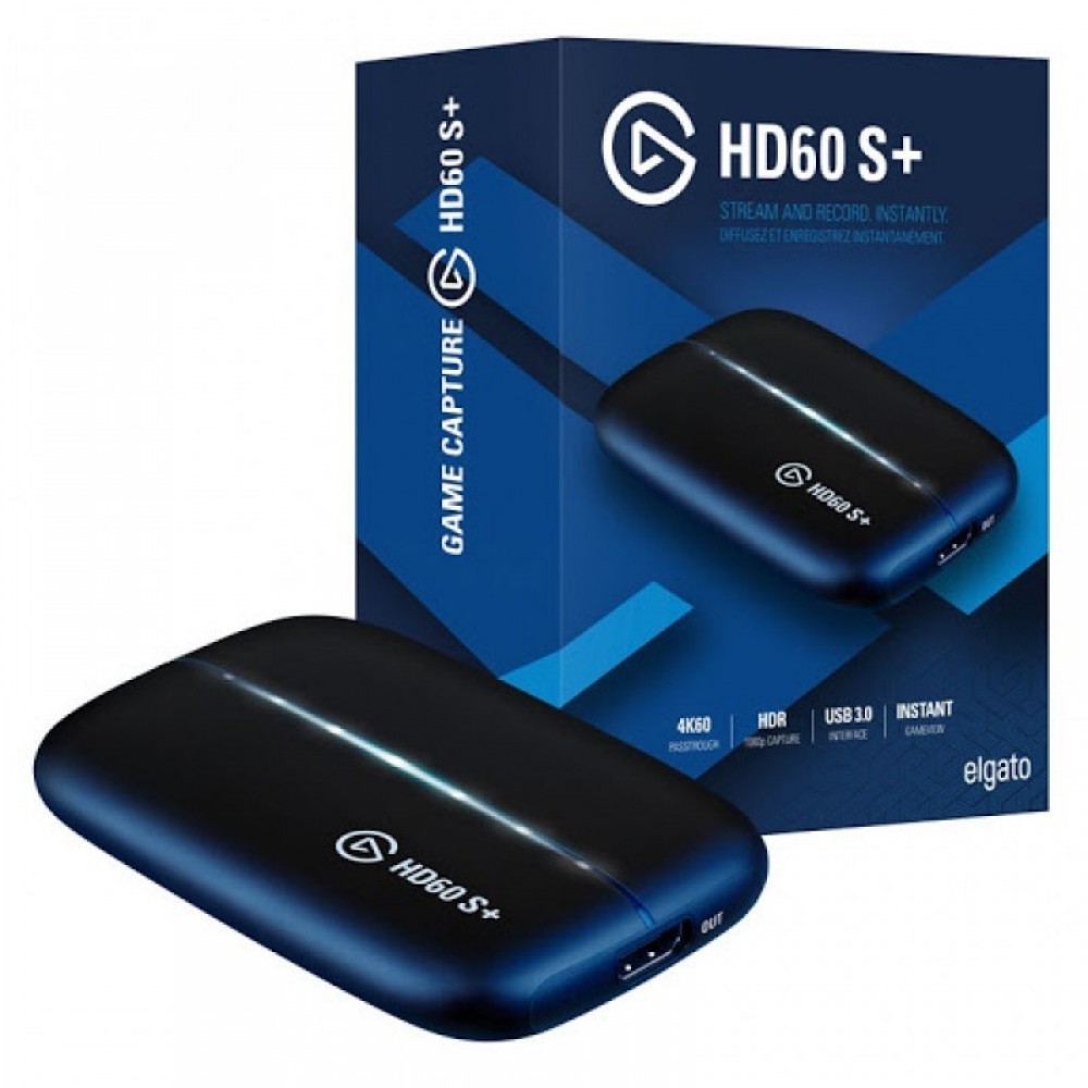 Elgato HD60 S+ Video Capture Card 4k60 HDR Passthrough 1080p 60 HDR Capture