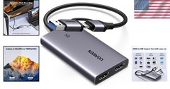 Compact 2K HDMI Capture Card with 4K Passthrough for Content Creators & Gamers
