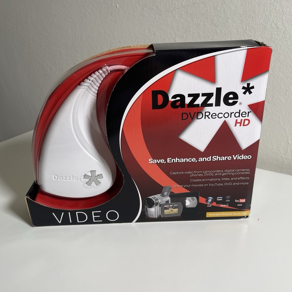 Dazzle DVD Recorder-HD VHS to DVD Converter-Enhance-Share-Save Video to Computer
