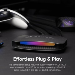 4K60 Capture Card with HDMI 2.1, Low Latency, 4K144/4K120 Passthrough, Game C…