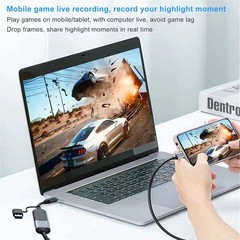 Video Capture Card HDMI to USB C with USB 3.0 Streaming Device 30FPS Capture 4K