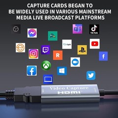 4K HDMI to 1080P Video Capture Card with USB C for Seamless Gaming & Streaming