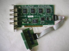 CCTV Connector BNC Security Surveillance Card PCI-8604PW + GPIO