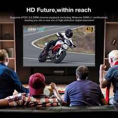 4K UHD ATSC 3.0 Certified TV Tuner Digital Terrestrial OTA Smart TV Box Free DVR