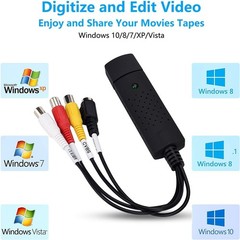 USB Audio Video Converter, VHS to Digital Converter, Video Capture Card Digit…