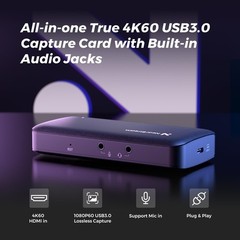 4K HDMI Capture Card, USB 3.0 Video Capture Card for Streaming, Recording in …