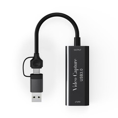 Type-C USB3.0 2-in-1 4K Video Capture Card 1080P 60Hz Capture Recording Adapter