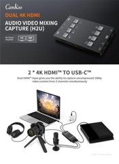 CAMKOO H2U 4K Dual HDMI-compatible Video Capture Card Recorder Fr Live Streaming
