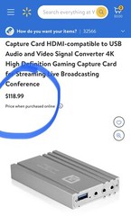 Capture Card HDMI-compatible to USB Audio and Video Signal Converter 4K. New.