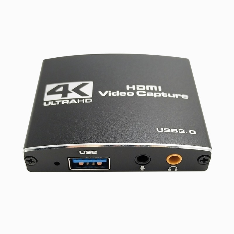 USB3.0 HDMI Capture Card 4K Loop 1080P60 With Mic Audio Port For Game Streaming