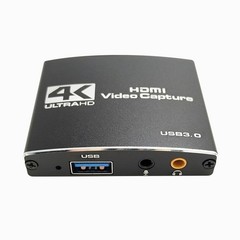 USB3.0 HDMI Capture Card 4K Loop 1080P60 With Mic Audio Port For Game Streaming