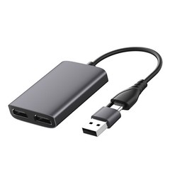 Type C/USB3.0 to Dual HDMI Adapter 1080P 60Hz Extend 2 Different Screen Hub