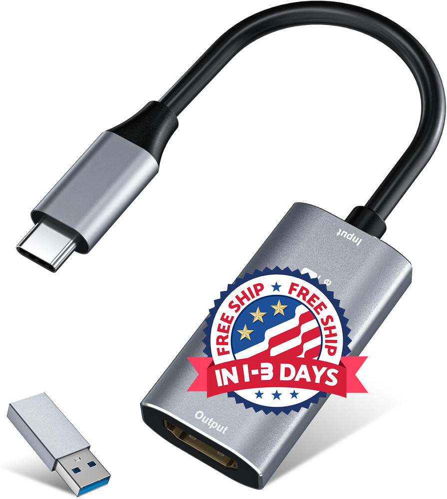Tarjeta de captura de video, 4K USB3.0 HDMI a USB C para transmisión y juegos