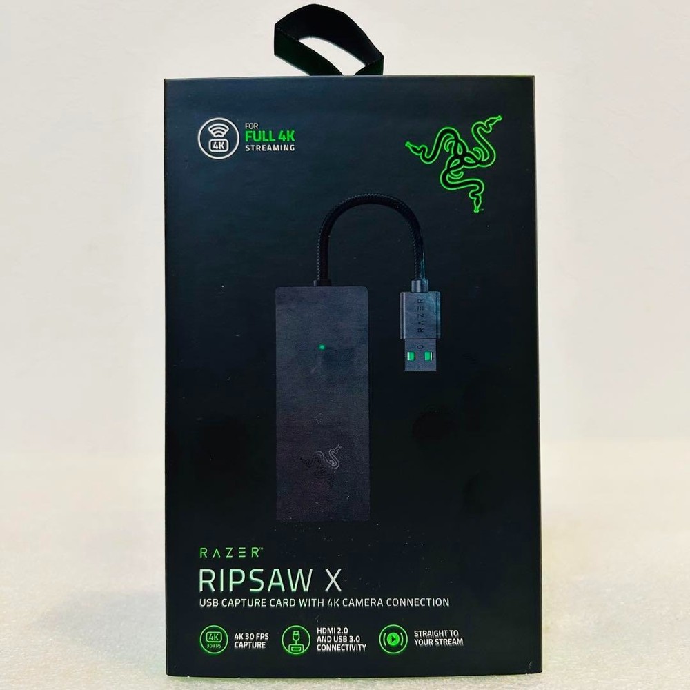 Razer Ripsaw X USB Capture Card / Dongle – 4K 30 – USB 3.0 – HDMI 2.0