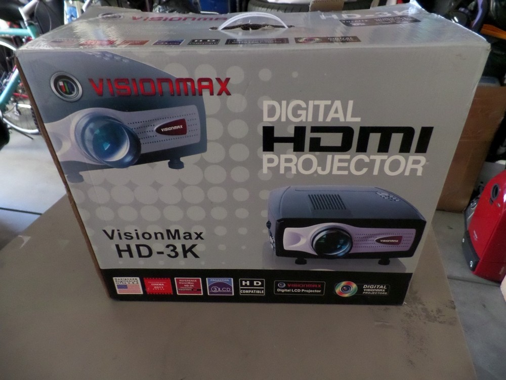 BRAND NEW VISION MAX HD 3K LCD DIGITAL HDMI PROJECTOR VISIONMAX NIB