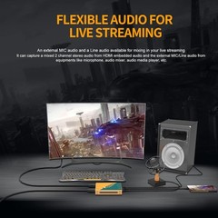 AVMATRIX UC2218-4K Dual HDMI to USB 3.1 Game Video Capture Card 4K HDMI Loop-Out