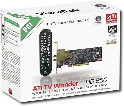 VisionTek TV Wonder HD 650 PCI HDTV Tuner with Remote