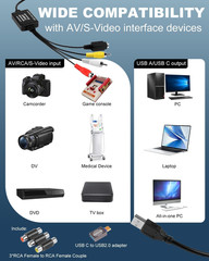 VHS to Digital Converter,Usb-A/Usb-C Video 1080P Capture Card,Rca/Av to USB2….