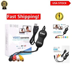 VHS to Digital Converter Kit: RCA to USB Video Capture Device for Mac & PC