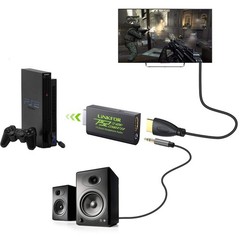 LiNKFOR PS2 to HDMI Converter for Sony PlayStation 2 Adapter Black