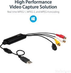 Startech.Com USB Video Capture Adapter Cable – S-Video/Composite to USB 2.0 SD V