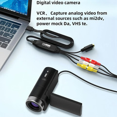 VHS to Digital Converter – USB Video Capture Card for PC and Mac