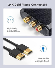 WENTER RCA to HDMI Converter, 1080P AV Mini Black