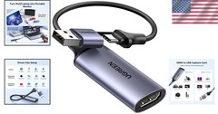 High-Speed 4K HDMI Capture Card – Versatile USB-A/USB-C for Gamers & Educators