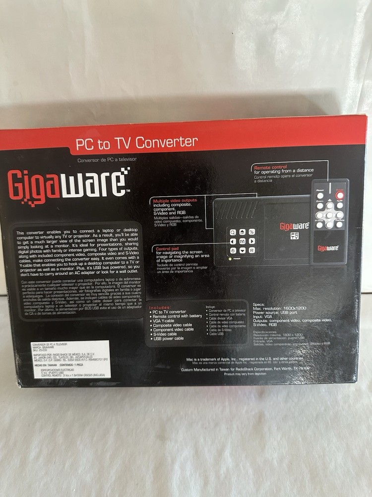 Gigaware PC To TV Converter