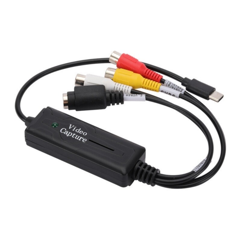 S Video to USB Type C Cable Adapter Converters Video Capture Card Adapter PC