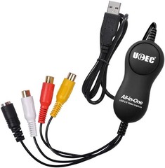VHS to Digital Converter Kit: RCA to USB Video Capture Device for Mac & PC