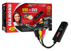 Diamond VC500 USB 2.0 One Touch VHS to digital file and DVD converter, Video