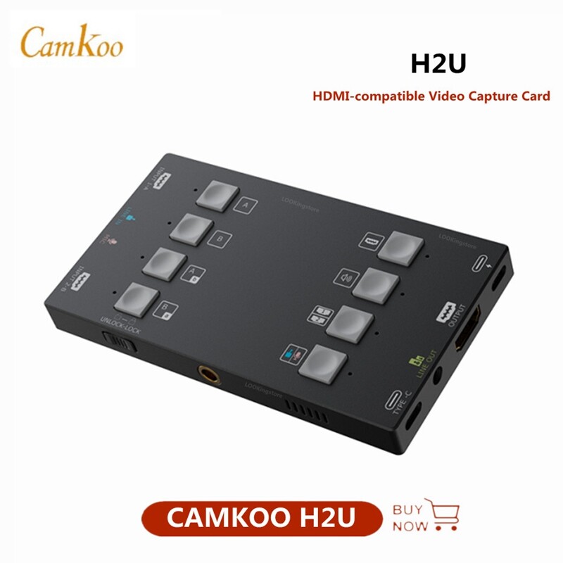 CAMKOO H2U 4K Dual HDMI-compatible Video Capture Card Recorder Fr Live Streaming