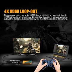 AVMATRIX UC2218-4K Dual HDMI to USB 3.1 Game Video Capture Card 4K HDMI Loop-Out