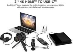 0 4K HDMI Video Capture Card with 2 Input 2 Output Two Screen Capture Broadca…