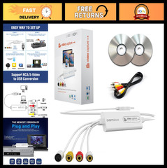 VHS to Digital Converter – USB Video Capture Card for VCR, Hi8, Mini DV to DVD