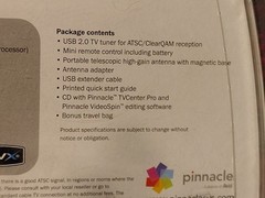 NEW Pinnacle PCTV HD Mini Stick Package Info In Pictures